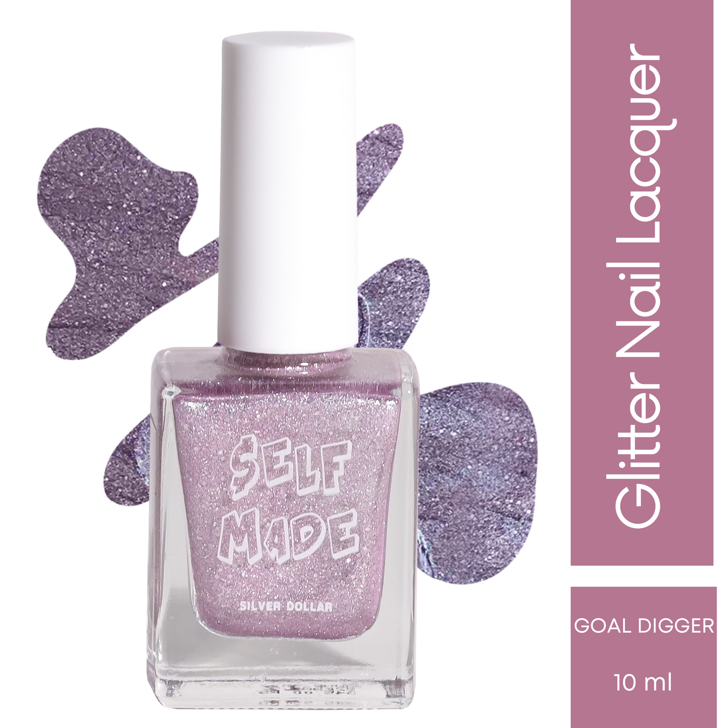 Glitter Nail Polish GOAL DIGGER - Light Purple